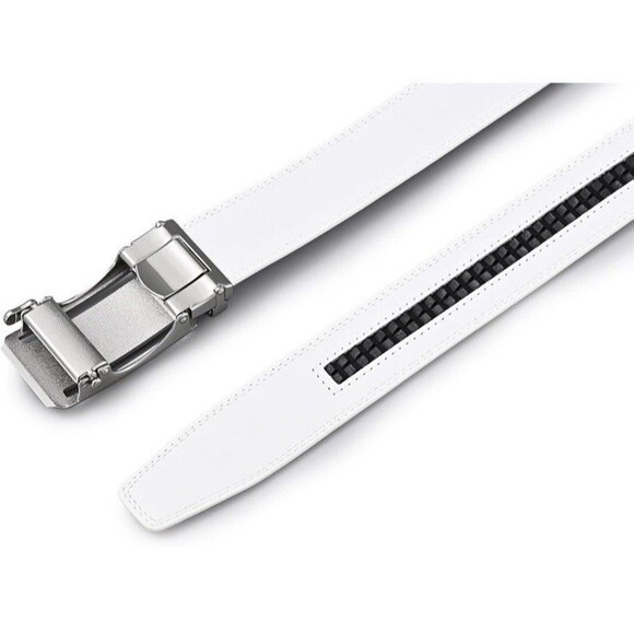 COPY - Mens White Ratchet Belt Belts For Men Adjustable Automatic Buckle 40” To… - Picture 4 of 8